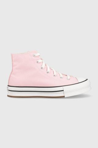 Kecky Converse Chuck Taylor All Star Eva Lift dámské, růžová barva, A04354C
