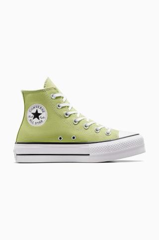 Kecky Converse Chuck Taylor All Star Lift dámské, zelená barva, A06137C