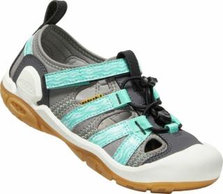 Keen Knotch Creek Youth Sandals Steel Grey/Waterfall 34 Dětské turistické boty