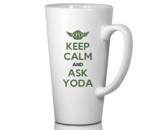 Keep calm and ask yoda Hrnek Latte Grande 450 ml