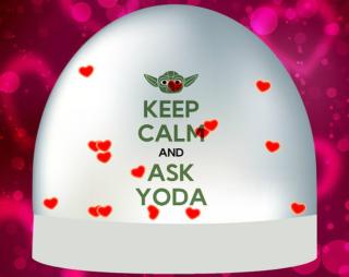 Keep calm and ask yoda Srdcové těžítko