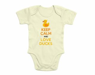 Keep calm and love ducks Dětské body krátký rukáv premium