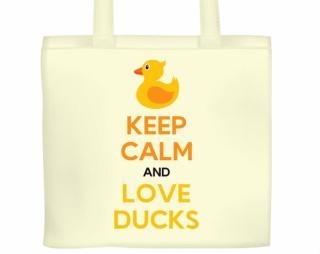 Keep calm and love ducks Plátěná nákupní taška