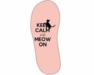 Keep calm and meow on Sandály-žabky