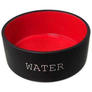 Keramická miska Dog Fantasy černo-červená WATER 850ml