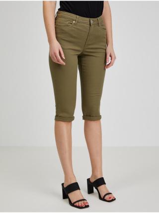 Khaki dámské capri kalhoty ORSAY