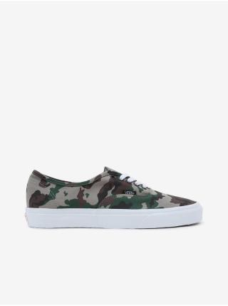 Khaki pánské vzorované tenisky VANS UA Authentica