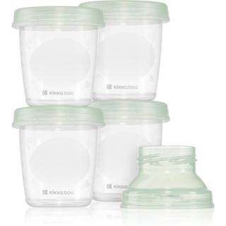 Kikkaboo Storage Containers Mint zásobníky k uchovávání pokrmů 4x180 ml