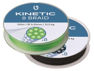 Kinetic Šňůra 8 Braid Fluo Green 150m - 0,16mm