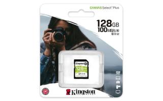 Kingston paměťová karta Canvas Select Plus Sdxc 128Gb Class 10 Uhs-i