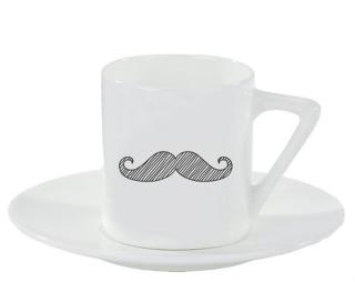 Knír movember Espresso hrnek s podšálkem 100ml