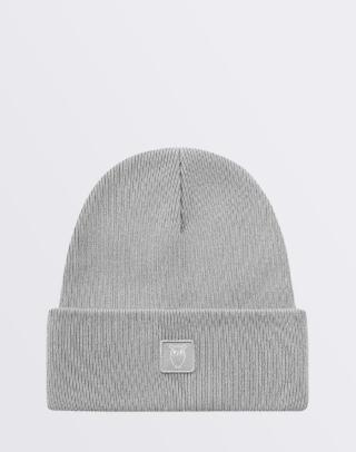 Knowledge Cotton Double Layer Wool Beanie 1012 Grey Melange