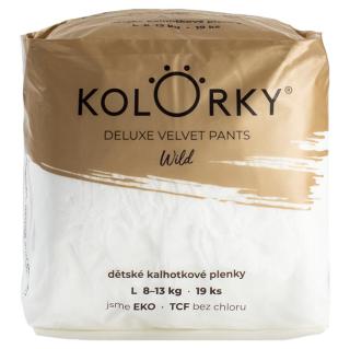 KOLORKY DELUXE VELVET PANTS Jednorázové kalhotkové EKO plenky wild L  19 kusů