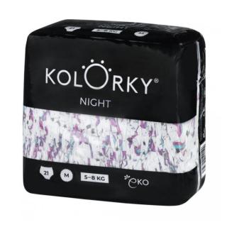 KOLORKY NIGHT Noční jednorázové EKO plenky M  21 kusů