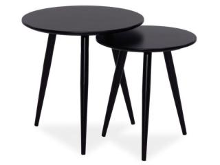 Konferenční stolek 2 ks CLEO Černá,Konferenční stolek 2 ks CLEO Černá