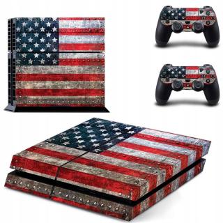 Konzole a ovladač PS4 samolepky Us America Natio