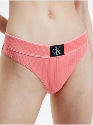 Korálový dámský spodní díl plavek Calvin Klein Underwear