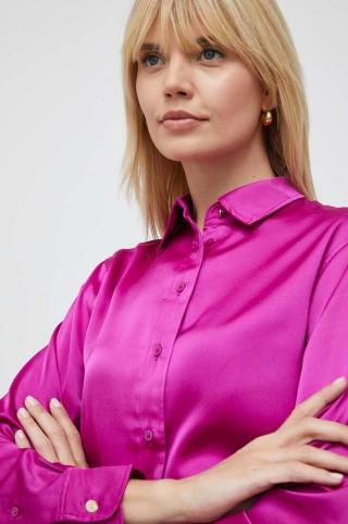 Košile Lauren Ralph Lauren dámská, růžová barva, regular, s klasickým límcem