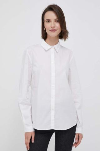 Košile Sisley dámská, béžová barva, regular, s klasickým límcem