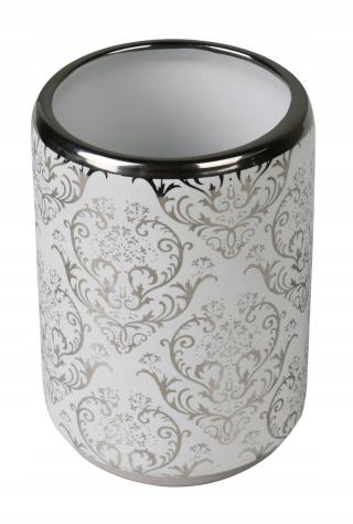 Koupelnový keramický set VENEZIA stříbrná Mybesthome název: kalíšek na zubní kartáček