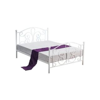 Kovová postel Beatrix 120x200, bílá, bez matrace