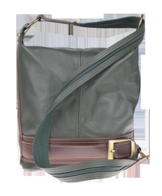 Kožená kabelka crossbody Adele Verde Scura