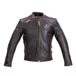 Kožená moto bunda W-TEC Embracer  Vintage Dark Brown  S