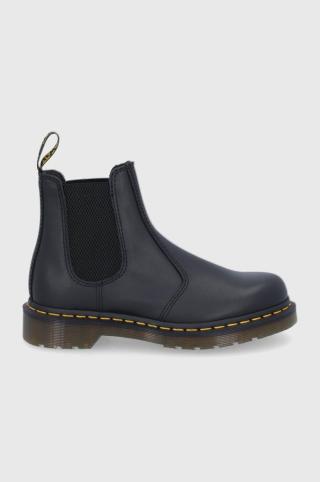 Kožené kotníkové boty Dr. Martens 2976 dámské, černá barva, na plochém podpatku