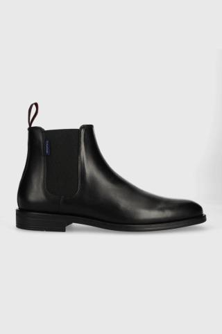 Kožené kotníkové boty PS Paul Smith Cedric pánské, černá barva