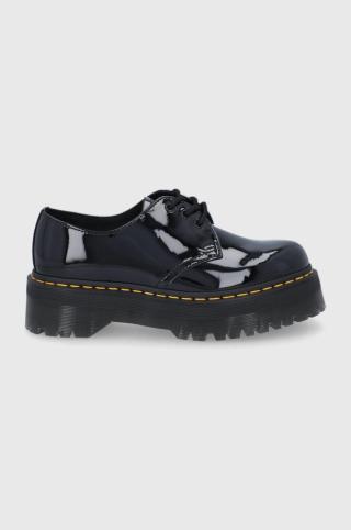 Kožené polobotky Dr. Martens 1461 Quad černá barva, 26647001-Black.Pate