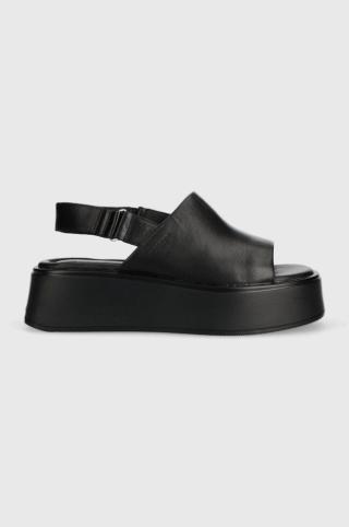 Kožené sandály Vagabond COURTNEY dámské, černá barva, na platformě, 5534.001.92