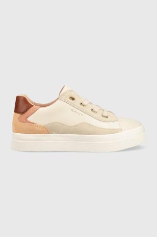 Kožené sneakers boty Gant Avona béžová barva, 26531919.G131