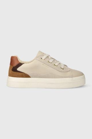 Kožené sneakers boty Gant Avona béžová barva, 27531158.G229