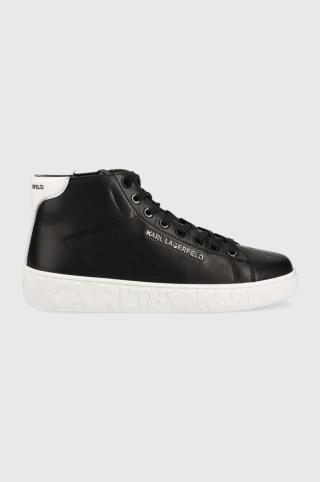 Kožené sneakers boty Karl Lagerfeld Kupsole Iii černá barva