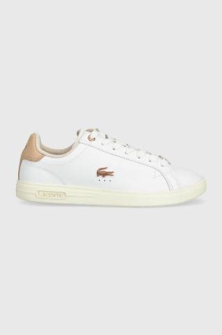 Kožené sneakers boty Lacoste GRADUATE PRO bílá barva, 44SFA0062