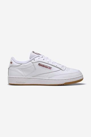 Kožené sneakers boty Reebok Classic Reebok Club C 85 bílá barva, IE1873-white
