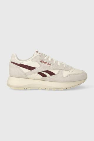 Kožené sneakers boty Reebok Classic šedá barva