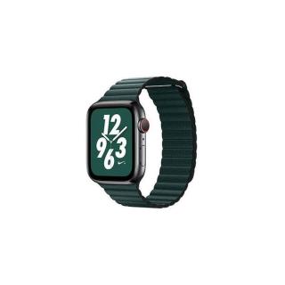 Kožený mag. řemínek pro Apple watch 38/40/41 mm, Loop, T zelená