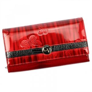 Krásná dámská kožená peněženka Cavaldi Bieni, červená