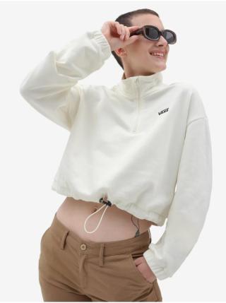 Krémová dámská crop top mikina VANS