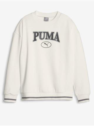 Krémová holčičí mikina Puma Squad Crew