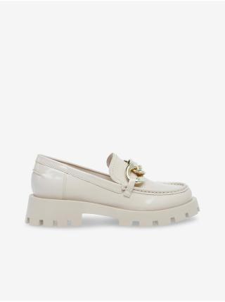 Krémové dámské kožené mokasíny Steve Madden Loafer