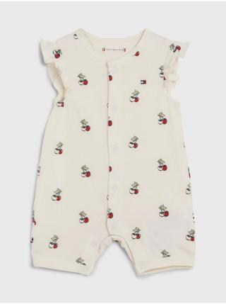 Krémové holčičí vzorované body Tommy Hilfiger Baby Cherry