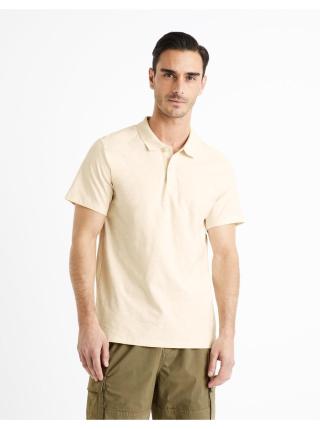 Krémové pánské basic polo tričko Celio Feflame