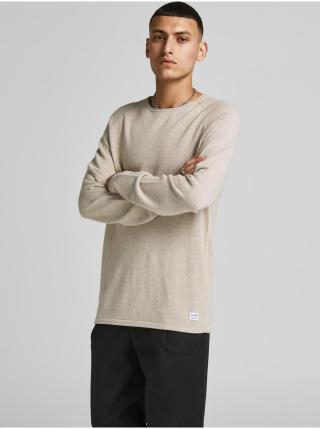 Krémový pánský basic svetr Jack & Jones Ehill