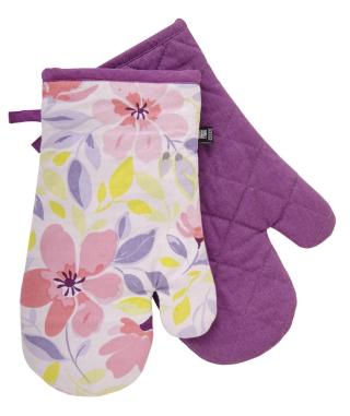 Kuchyňské bavlněné rukavice - chňapky JOYFUL fialová, 100% bavlna 19x30 cm Essex