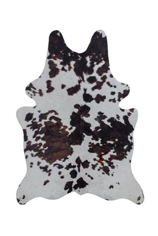 Kusový koberec Faux Animal Cow Print Black/White-155x190 tvar kožešiny