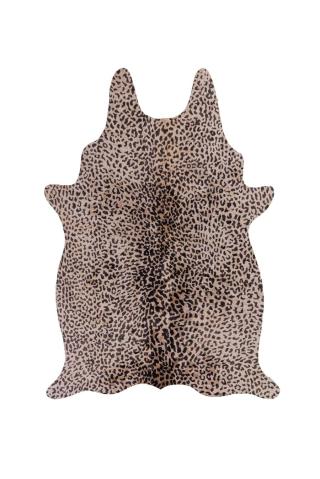 Kusový koberec Faux Animal Leopard Print Brown/Natural-155x190 tvar kožešiny