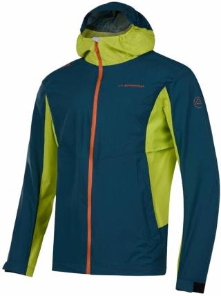 La Sportiva Discover Jkt M Storm Blue/Lime Punch L Outdorová bunda