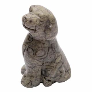 Labrador soška z jaspisu netstone - cca 2 x 4,8 cm